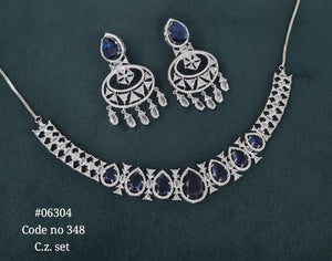Cz Necklace 06304 - KRISHNA'S SWETA JEWELLERY