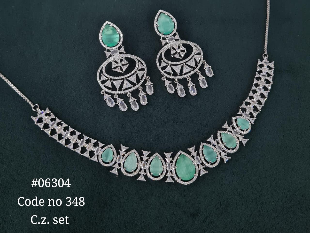 Cz Necklace 06304 - KRISHNA'S SWETA JEWELLERY