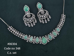 Cz Necklace 06304 - KRISHNA'S SWETA JEWELLERY