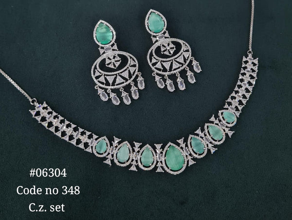 Cz Necklace 06304 - KRISHNA'S SWETA JEWELLERY