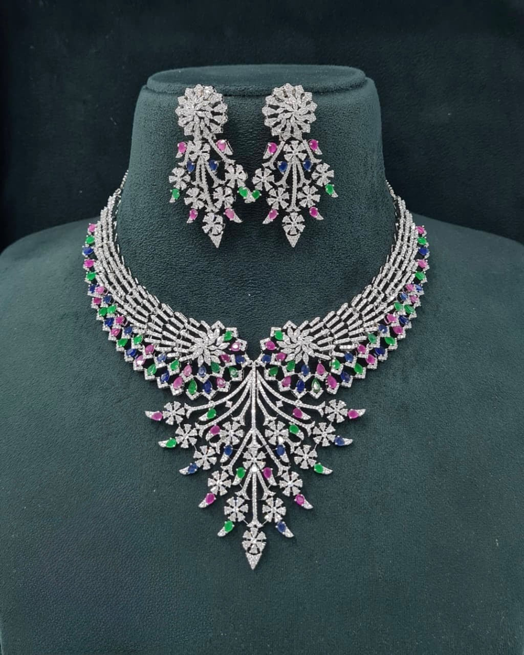 Cz Necklace 06452 - KRISHNA'S SWETA JEWELLERY
