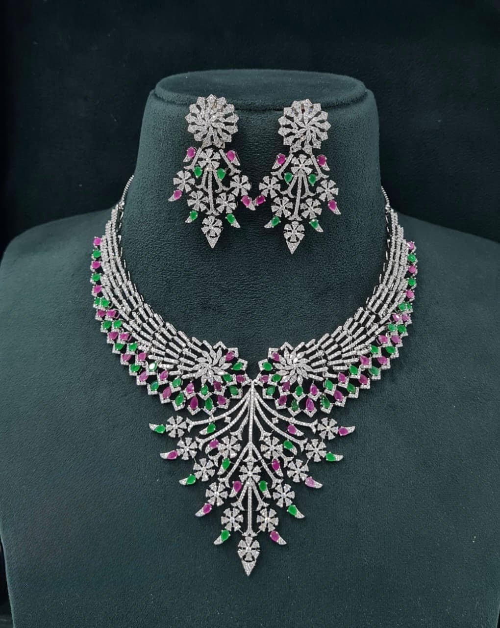 Cz Necklace 06452 - KRISHNA'S SWETA JEWELLERY