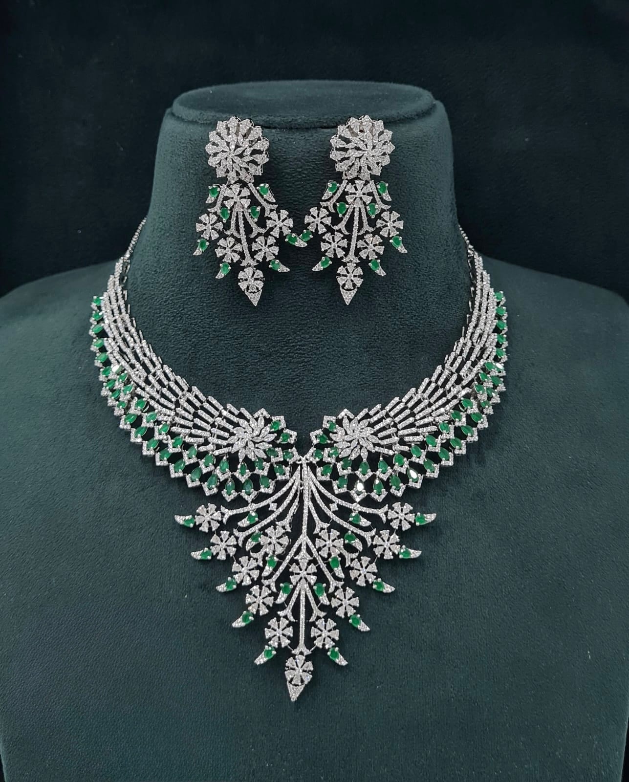 Cz Necklace 06452 - KRISHNA'S SWETA JEWELLERY