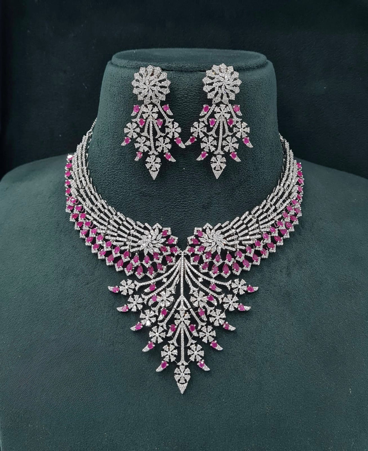 Cz Necklace 06452 - KRISHNA'S SWETA JEWELLERY