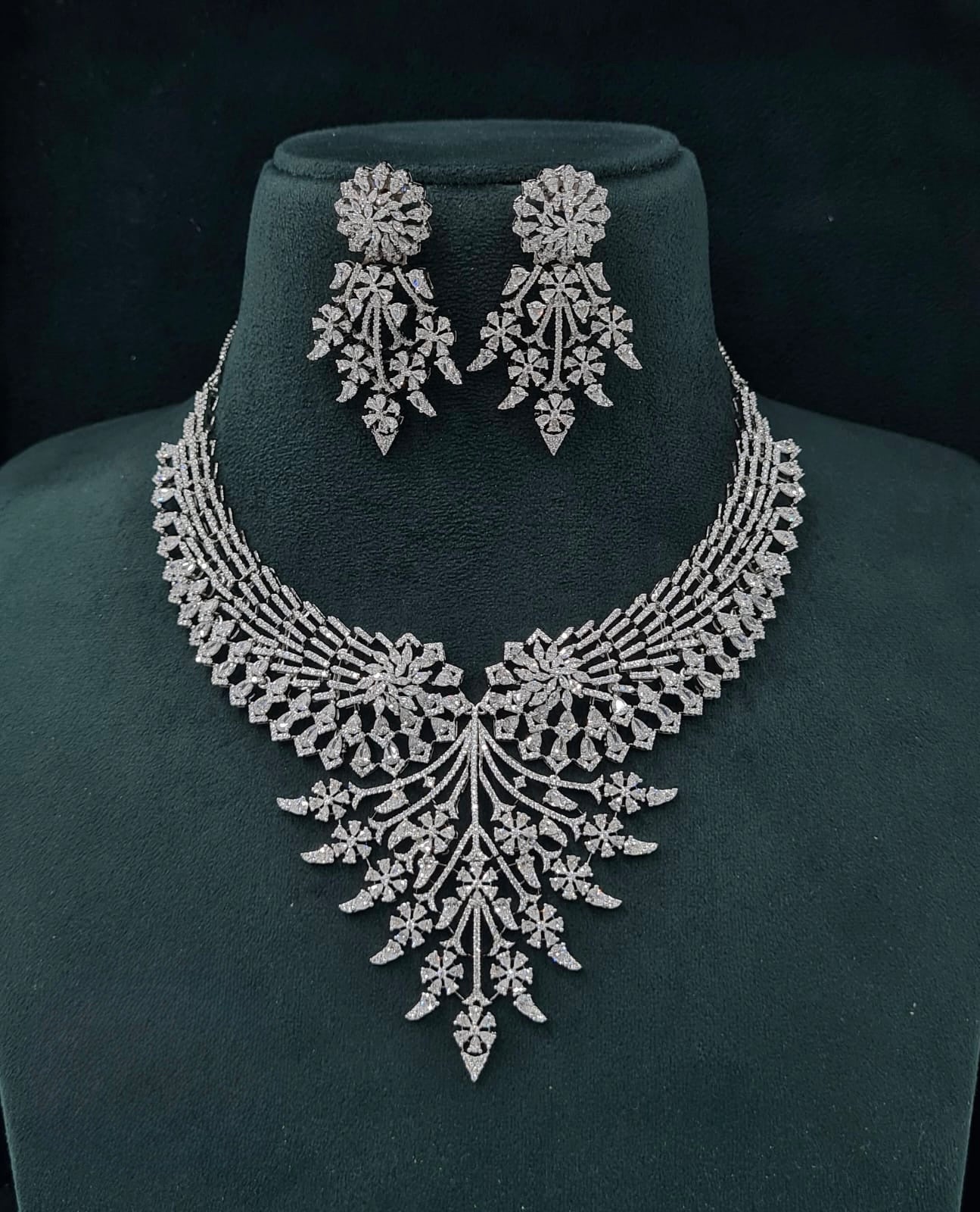 Cz Necklace 06452 - KRISHNA'S SWETA JEWELLERY