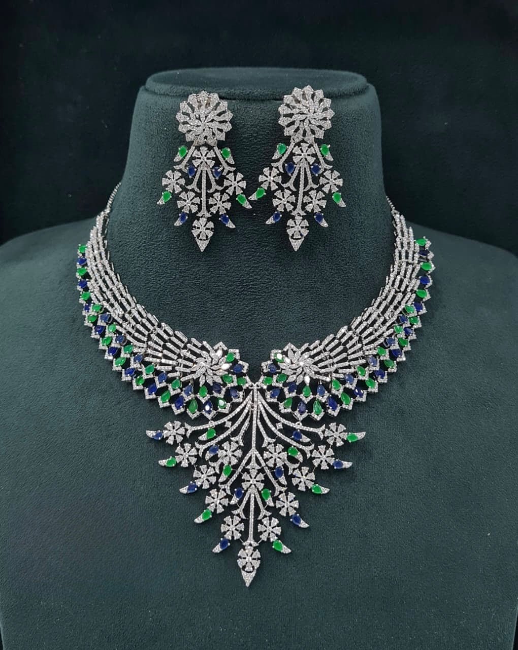 Cz Necklace 06452 - KRISHNA'S SWETA JEWELLERY