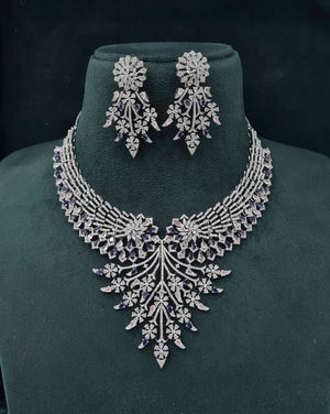 Cz Necklace 06452 - KRISHNA'S SWETA JEWELLERY