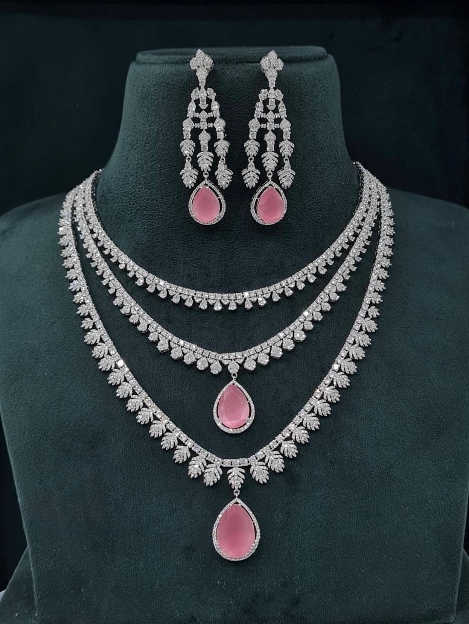 Cz Necklace 06756 - KRISHNA'S SWETA JEWELLERY