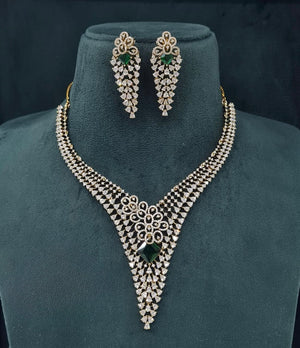 Cz Necklace 06773 - KRISHNA'S SWETA JEWELLERY