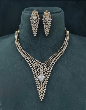 Cz Necklace 06773 - KRISHNA'S SWETA JEWELLERY