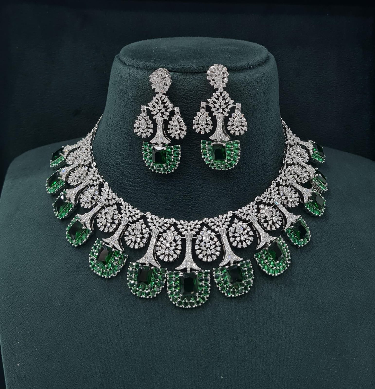 Cz Necklace 06841 - KRISHNA'S SWETA JEWELLERY