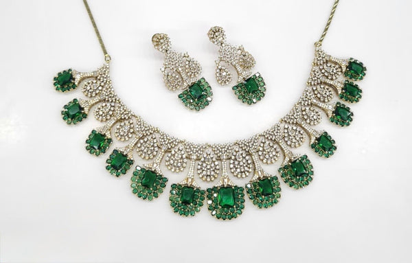 Cz Necklace 06841 - KRISHNA'S SWETA JEWELLERY