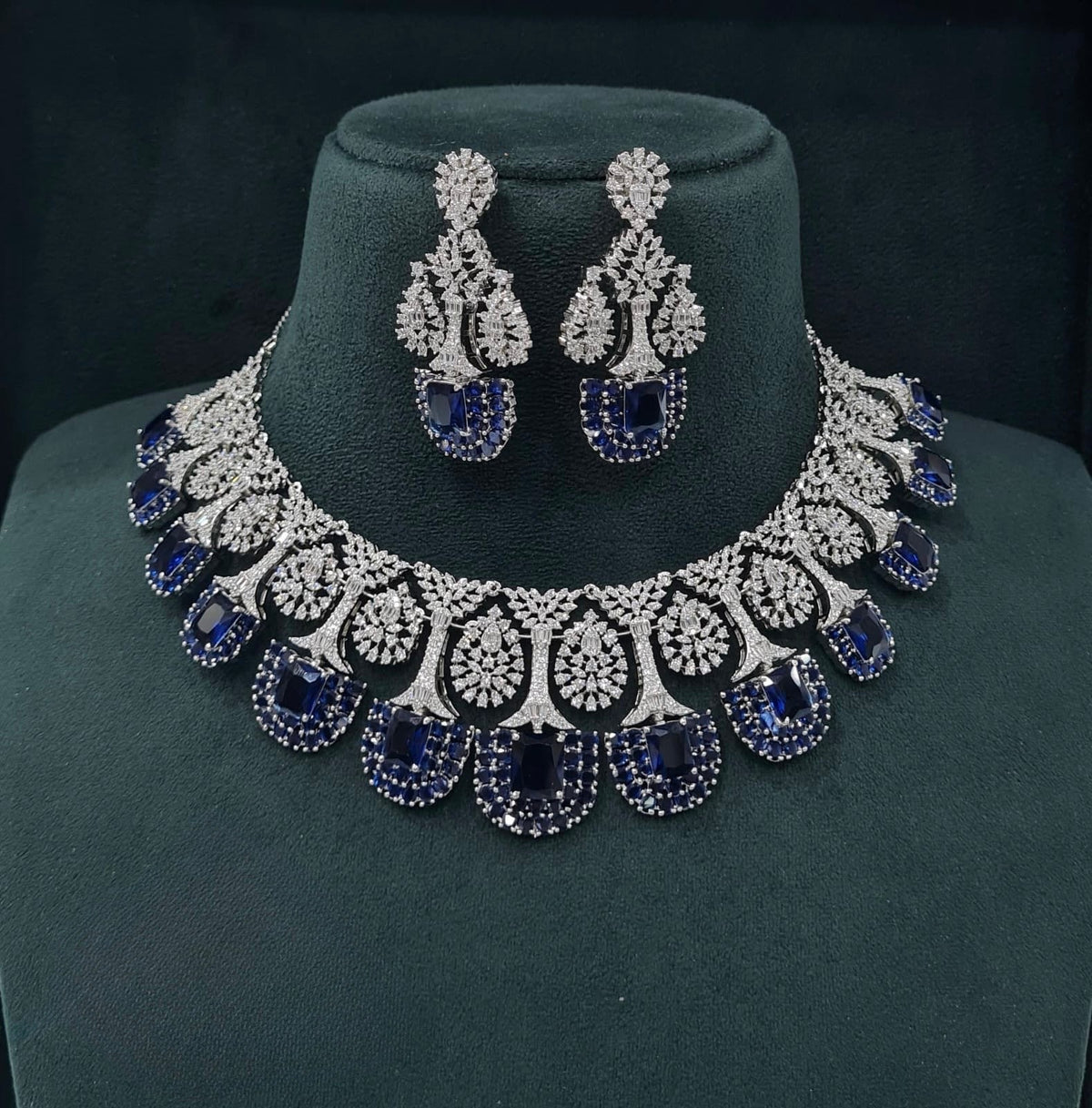 Cz Necklace 06841 - KRISHNA'S SWETA JEWELLERY