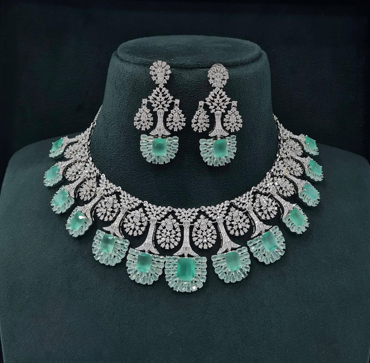 Cz Necklace 06841 - KRISHNA'S SWETA JEWELLERY
