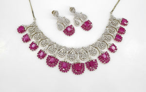 Cz Necklace 06841 - KRISHNA'S SWETA JEWELLERY