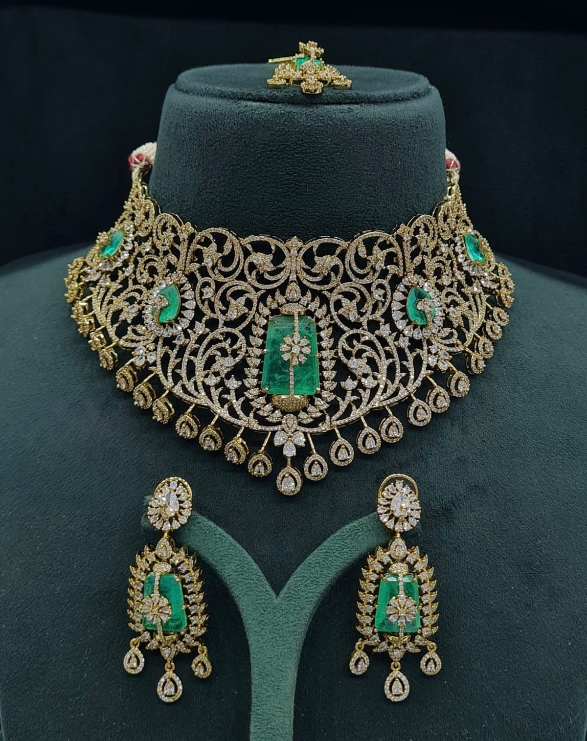 Cz Necklace 07419 - KRISHNA'S SWETA JEWELLERY