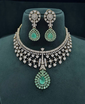 Cz Necklace 07429 - KRISHNA'S SWETA JEWELLERY