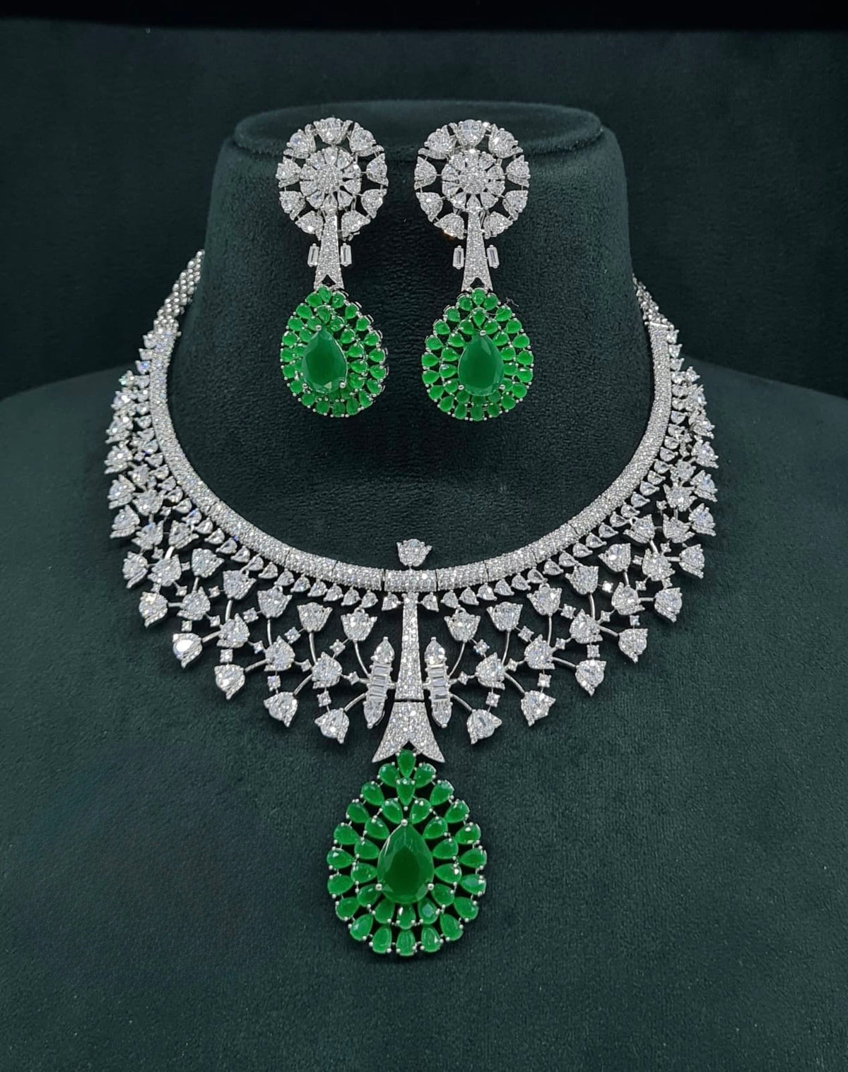 Cz Necklace 07429 - KRISHNA'S SWETA JEWELLERY