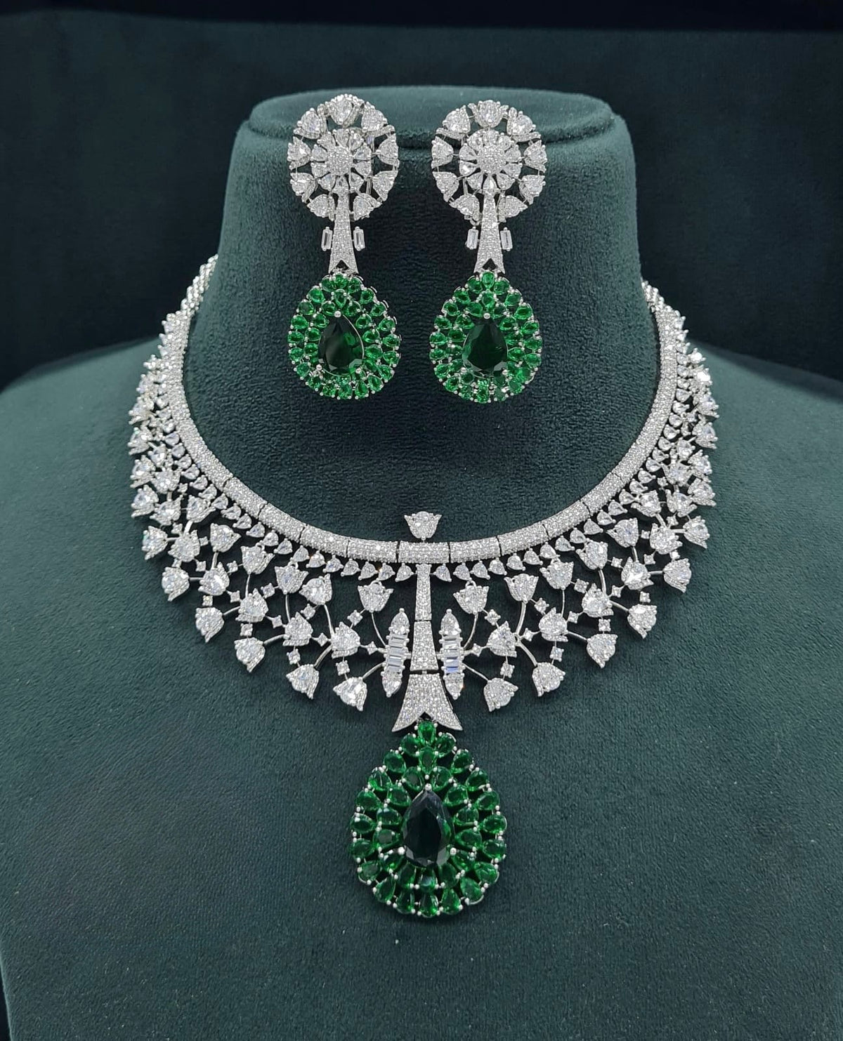 Cz Necklace 07429 - KRISHNA'S SWETA JEWELLERY