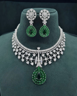 Cz Necklace 07429 - KRISHNA'S SWETA JEWELLERY