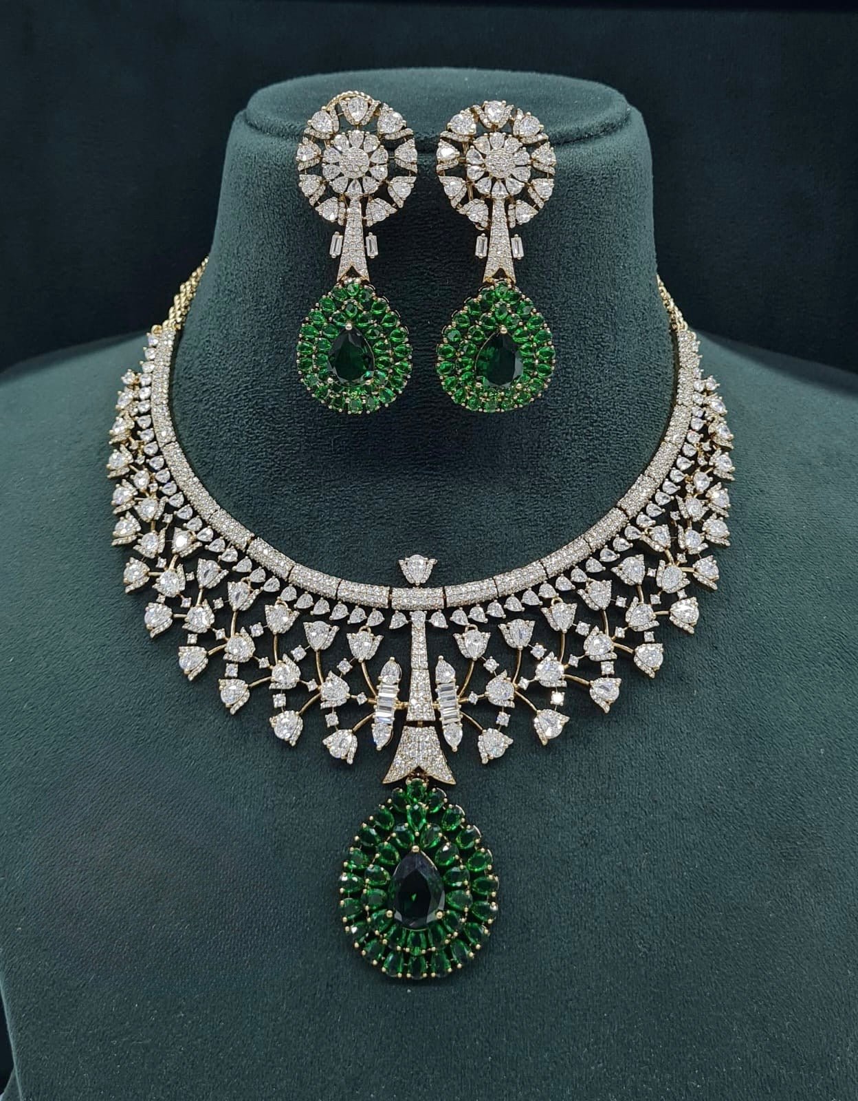 Cz Necklace 07429 - KRISHNA'S SWETA JEWELLERY