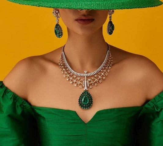 Cz Necklace 07429 - KRISHNA'S SWETA JEWELLERY