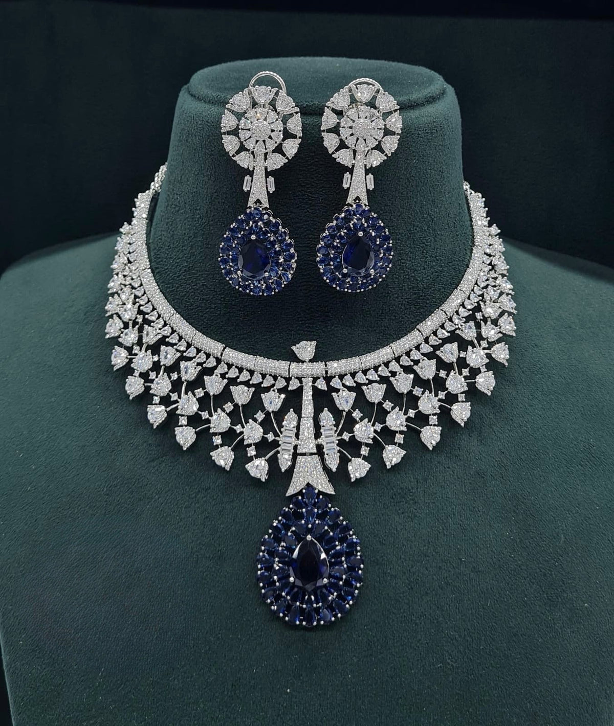 Cz Necklace 07429 - KRISHNA'S SWETA JEWELLERY
