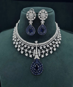 Cz Necklace 07429 - KRISHNA'S SWETA JEWELLERY