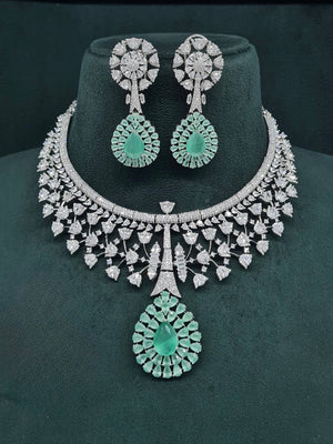 Cz Necklace 07429 - KRISHNA'S SWETA JEWELLERY