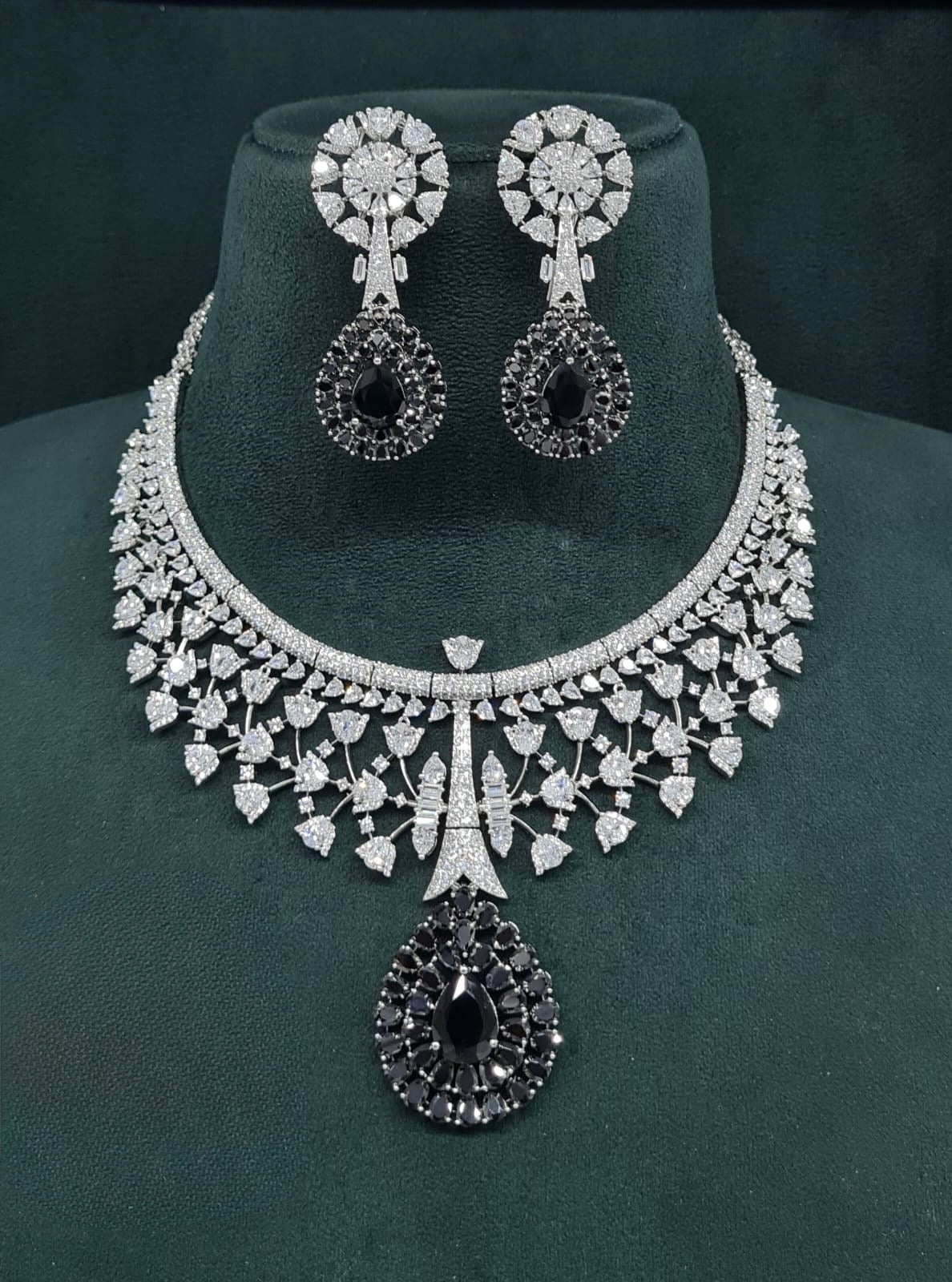 Cz Necklace 07429 - KRISHNA'S SWETA JEWELLERY