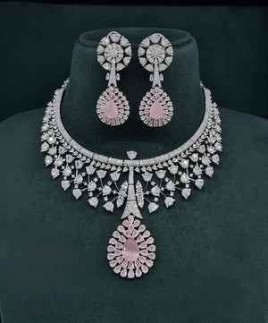 Cz Necklace 07429 - KRISHNA'S SWETA JEWELLERY