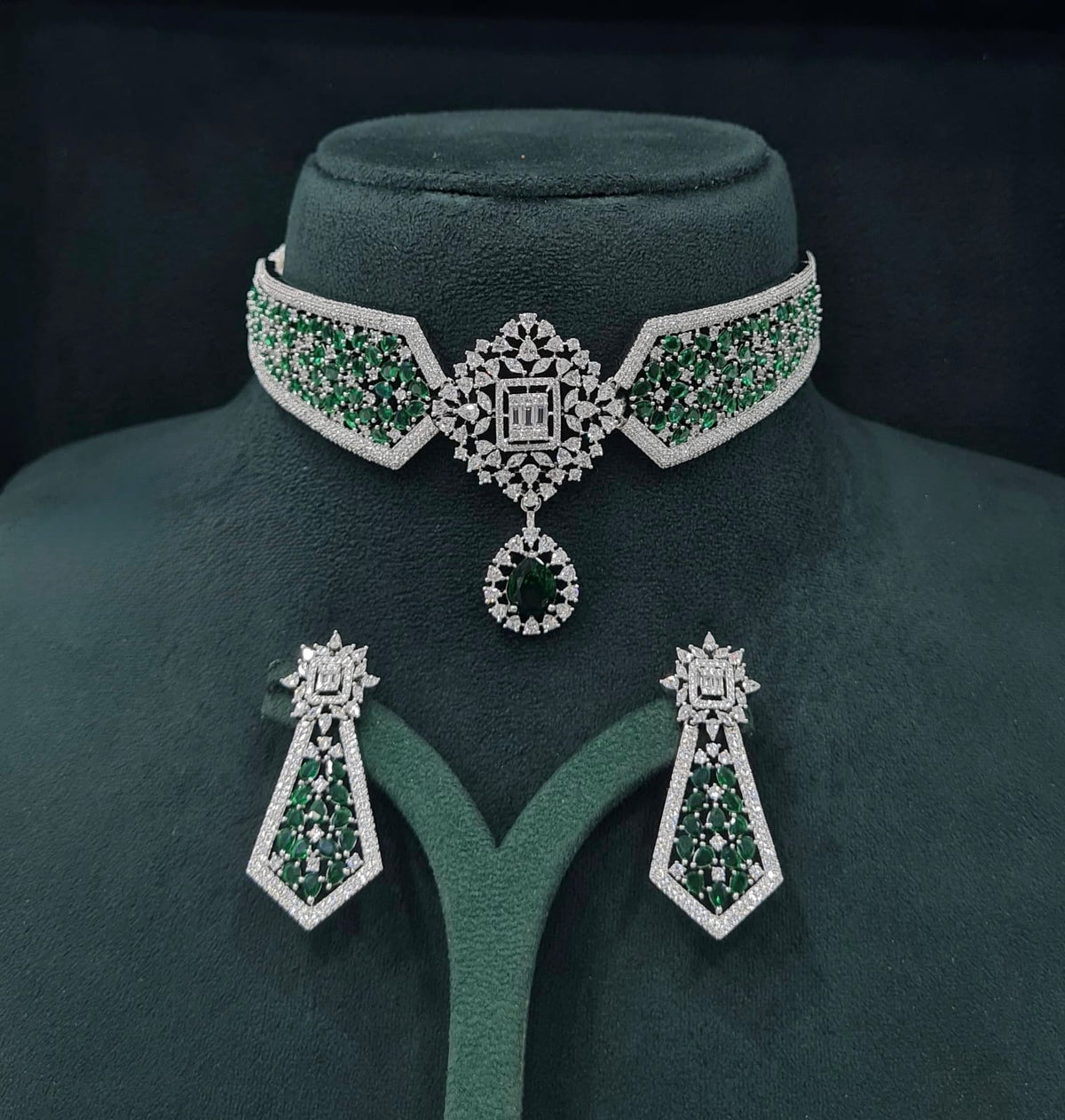 Cz Necklace 07432 - KRISHNA'S SWETA JEWELLERY