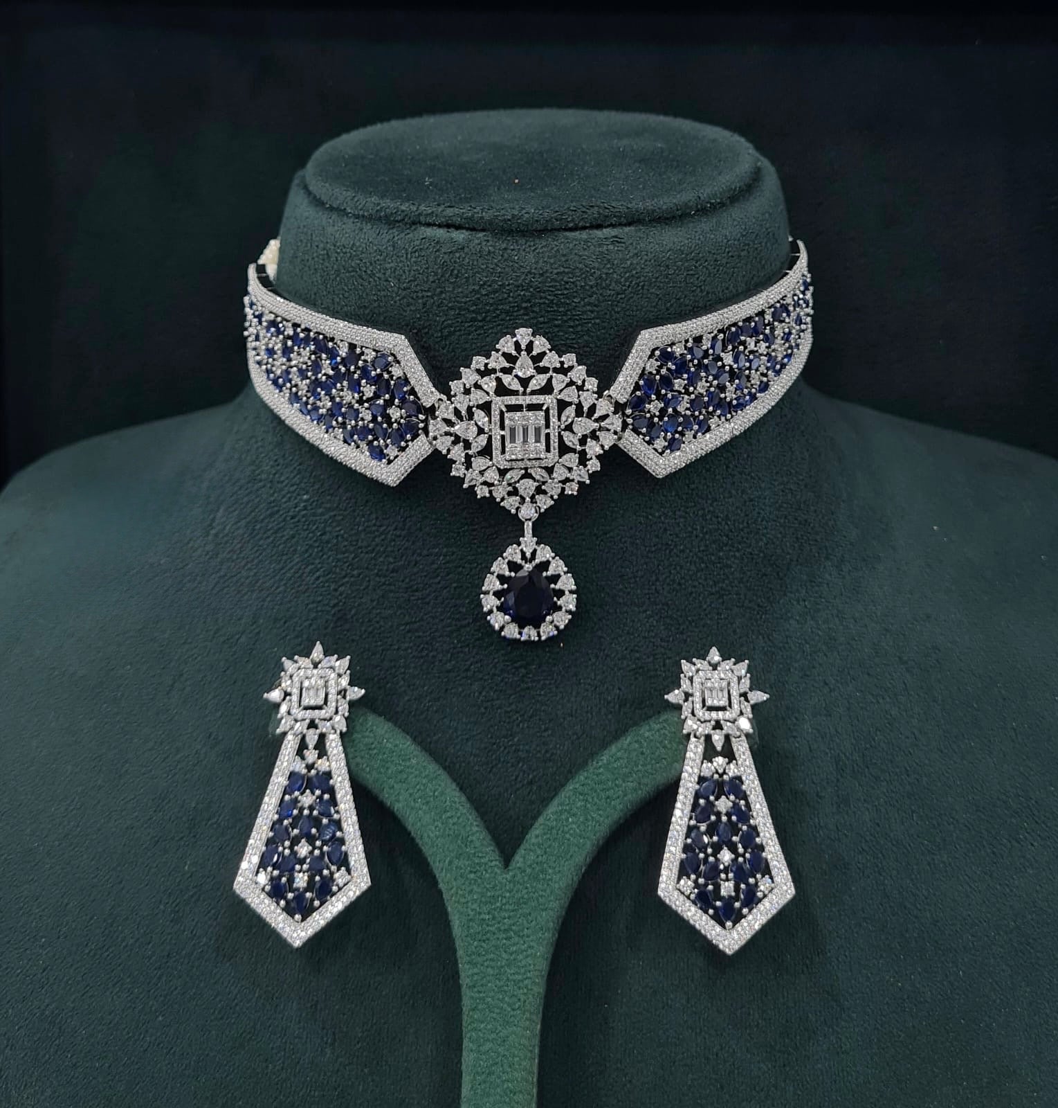 Cz Necklace 07432 - KRISHNA'S SWETA JEWELLERY