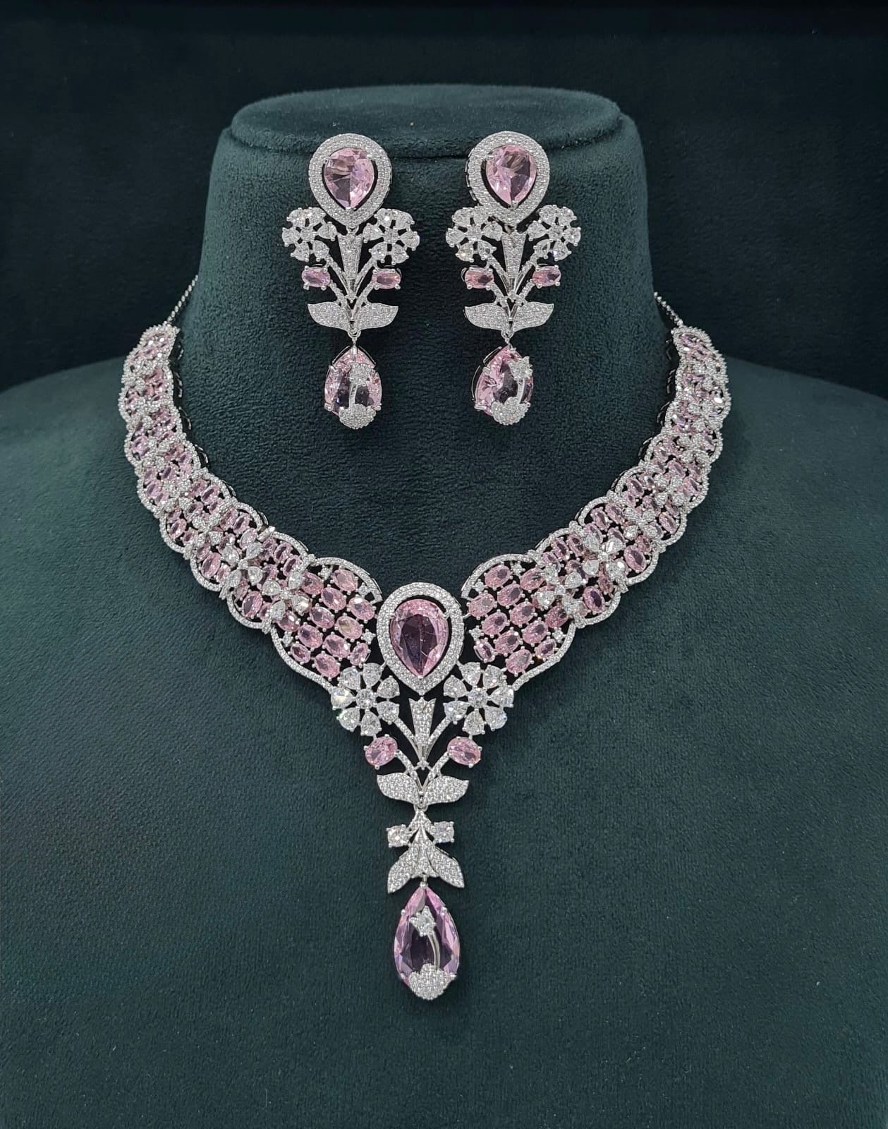 Cz Necklace 07433 - KRISHNA'S SWETA JEWELLERY