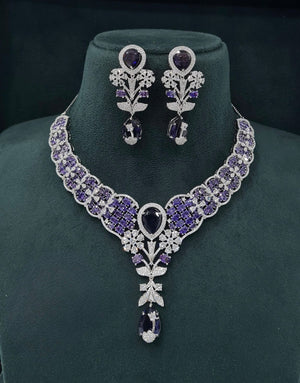 Cz Necklace 07433 - KRISHNA'S SWETA JEWELLERY