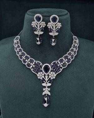 Cz Necklace 07433 - KRISHNA'S SWETA JEWELLERY