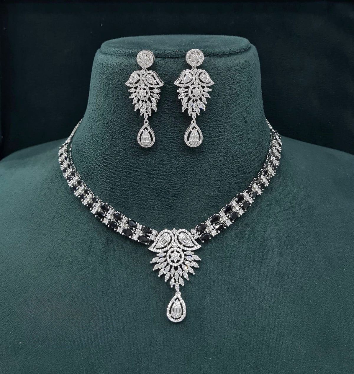 Cz Necklace 07507 - KRISHNA'S SWETA JEWELLERY