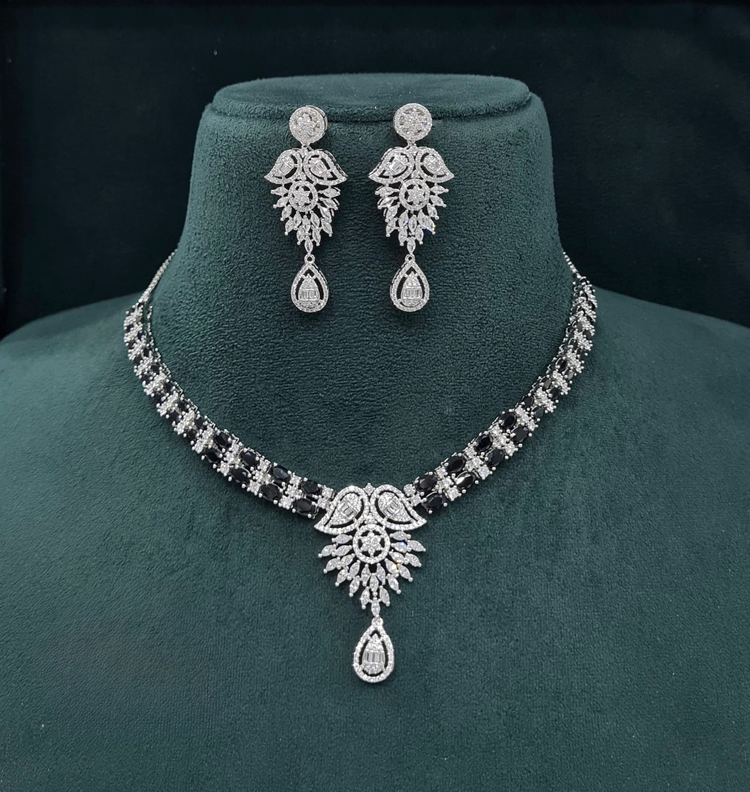 Cz Necklace 07507 - KRISHNA'S SWETA JEWELLERY