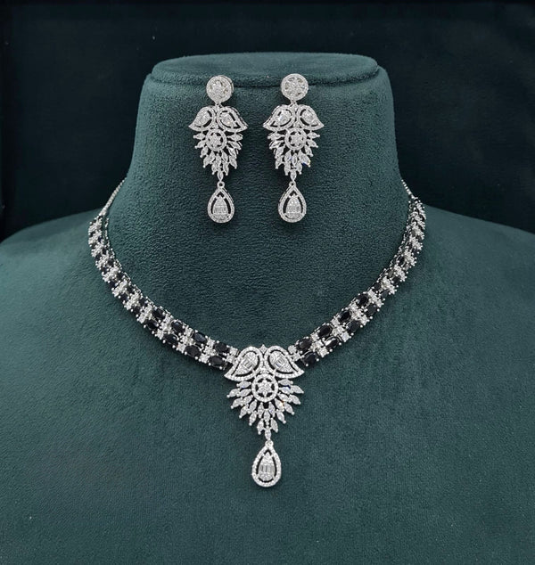 Cz Necklace 07507 - KRISHNA'S SWETA JEWELLERY