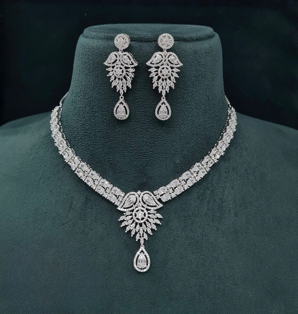 Cz Necklace 07507 - KRISHNA'S SWETA JEWELLERY