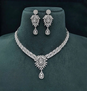Cz Necklace 07507 - KRISHNA'S SWETA JEWELLERY