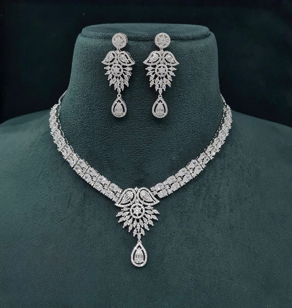 Cz Necklace 07507 - KRISHNA'S SWETA JEWELLERY