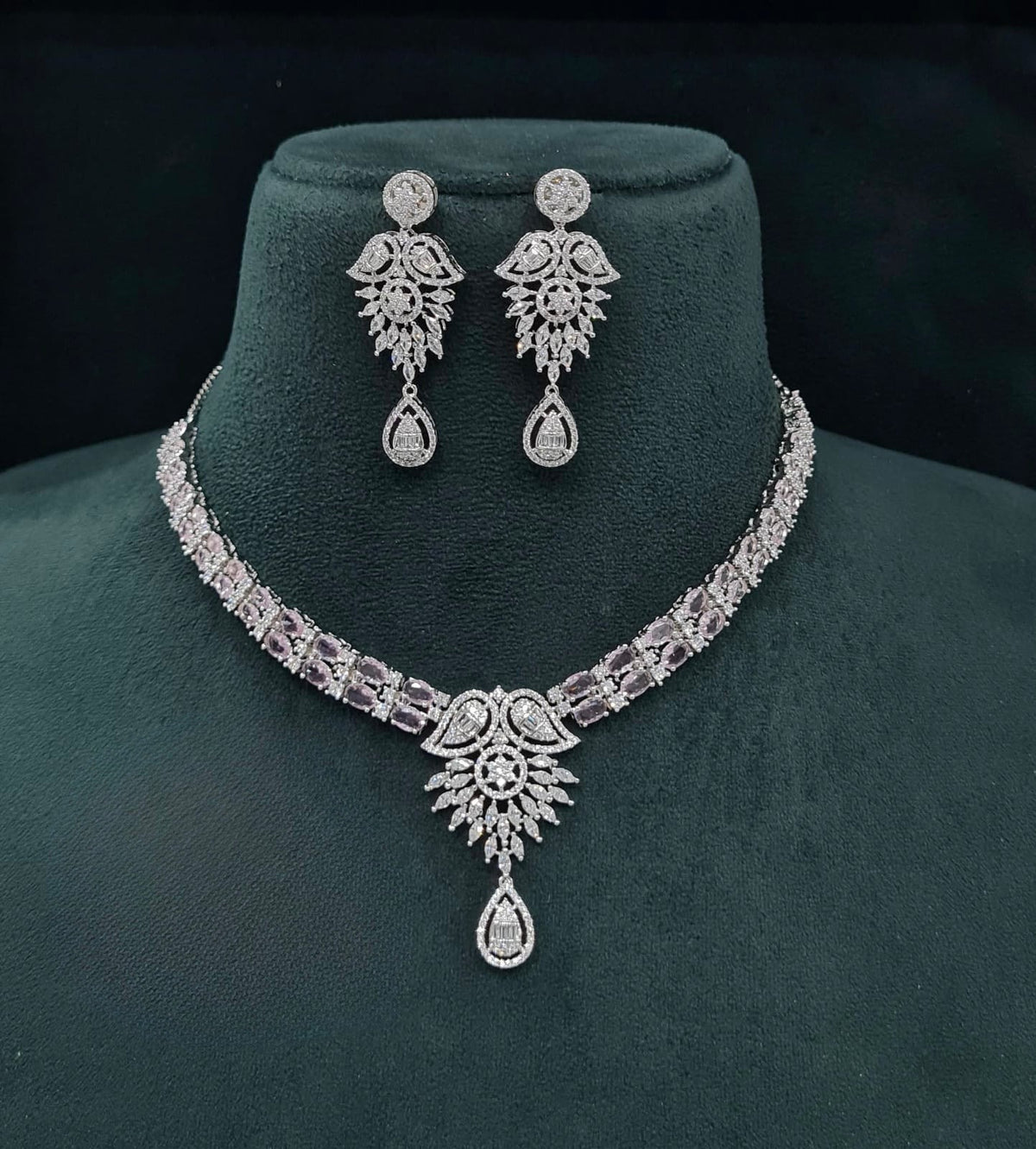 Cz Necklace 07507 - KRISHNA'S SWETA JEWELLERY