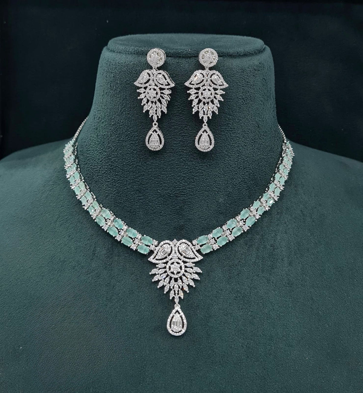 Cz Necklace 07507 - KRISHNA'S SWETA JEWELLERY