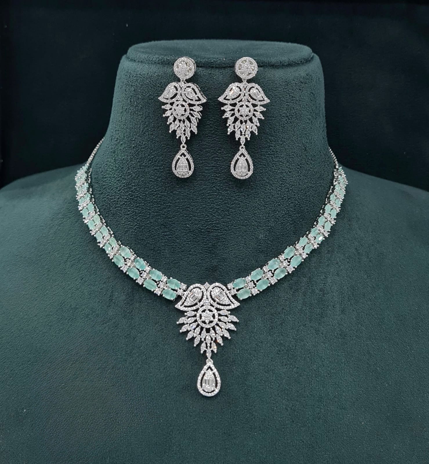 Cz Necklace 07507 - KRISHNA'S SWETA JEWELLERY