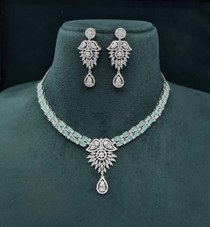 Cz Necklace 07507 - KRISHNA'S SWETA JEWELLERY