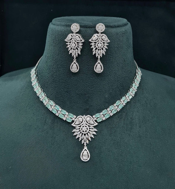 Cz Necklace 07507 - KRISHNA'S SWETA JEWELLERY