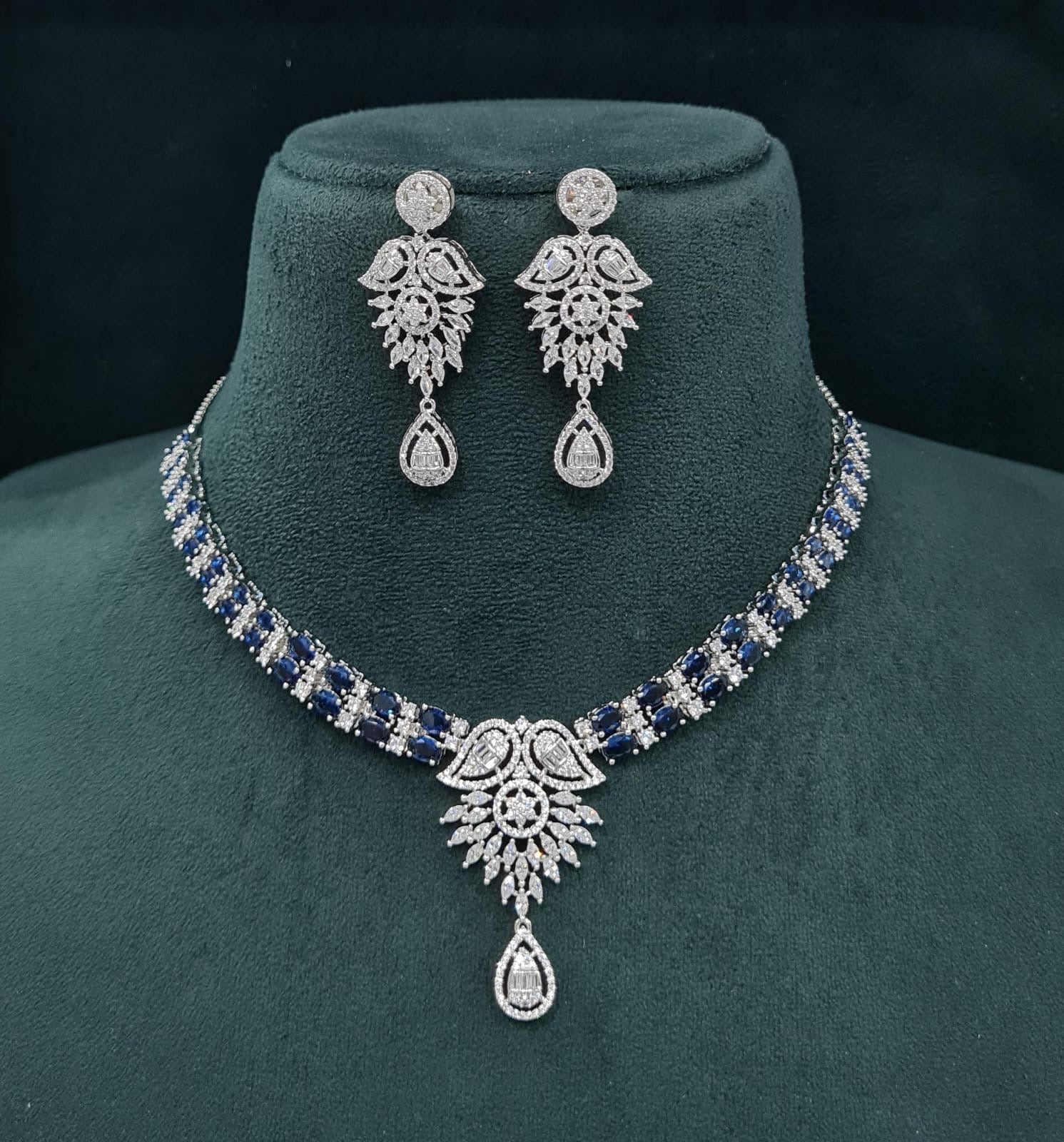 Cz Necklace 07507 - KRISHNA'S SWETA JEWELLERY