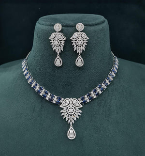 Cz Necklace 07507 - KRISHNA'S SWETA JEWELLERY