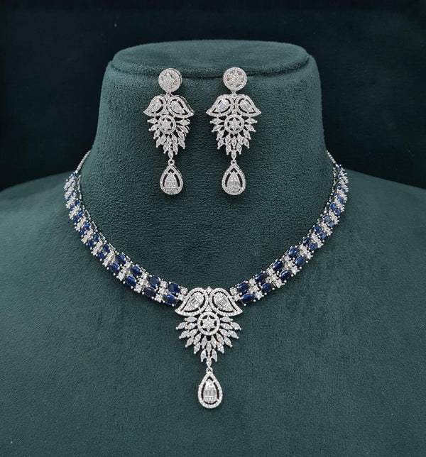 Cz Necklace 07507 - KRISHNA'S SWETA JEWELLERY